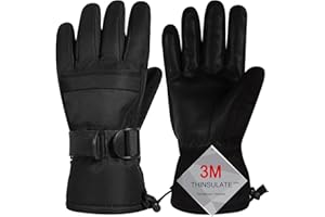 Pnosnesy Ski Gloves, Warmest Waterproof and Breathable Snow Gloves for Cold Weather, Fits Both Men & Women,for Parent Child O