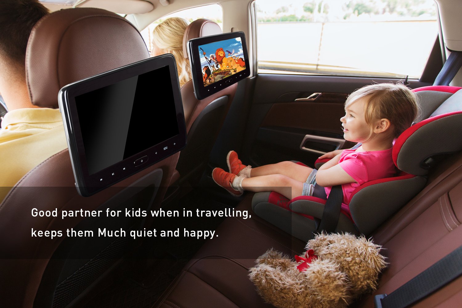 Headrest DVD Player for Car Can Use Both in Car or at Home as DVD