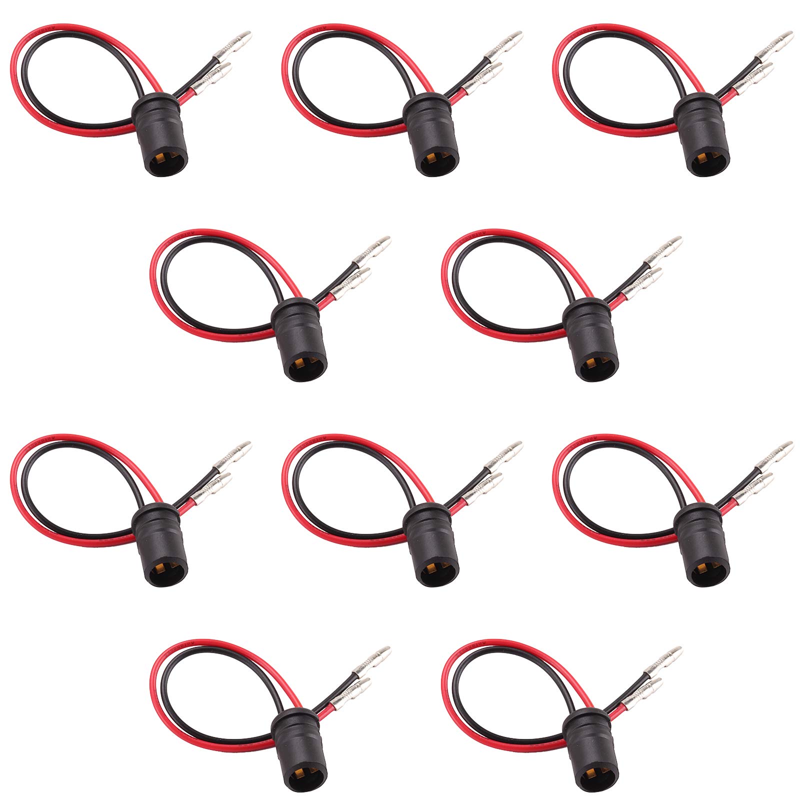 Kinstecks 10PCS T10 LED Socket Holder LED Light Bulb Extension Socket Auto Car Light Rubber Bulb Holder Bulb Lamp Holder for Auto Car Motorcycle