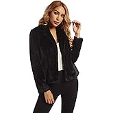 SUGAR POISON Womens Faux Fur Jacket Spring Autumn Long Sleeve Soft Comfort Jacket Coats Parka Outwear