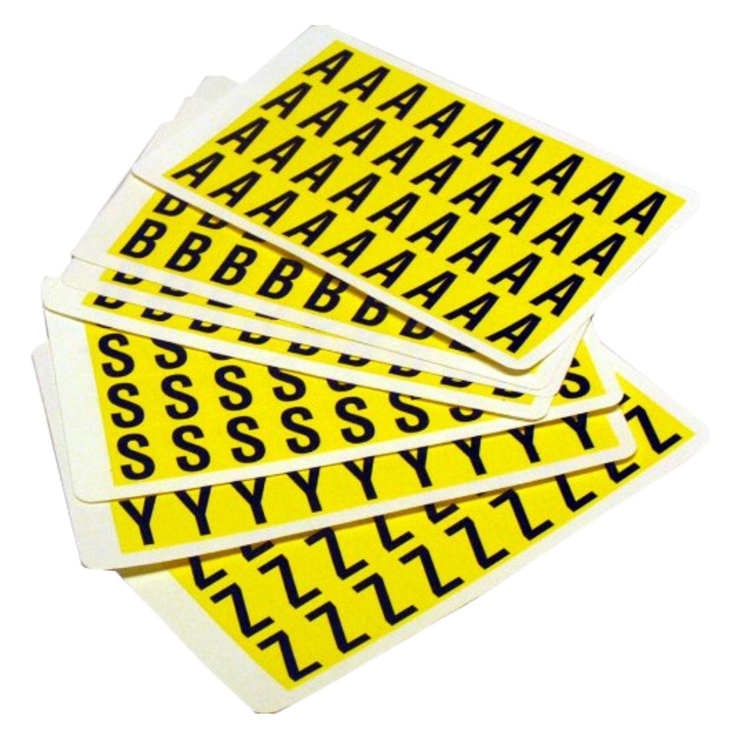 Self-Adhesive Labels Numbers 0-9- Easy Warehouse Identification, Clean Peel - Leaves No Residue, Each Card is -14mm High X 19mm Wide | 12 Characters Per Card in Yellow Colour