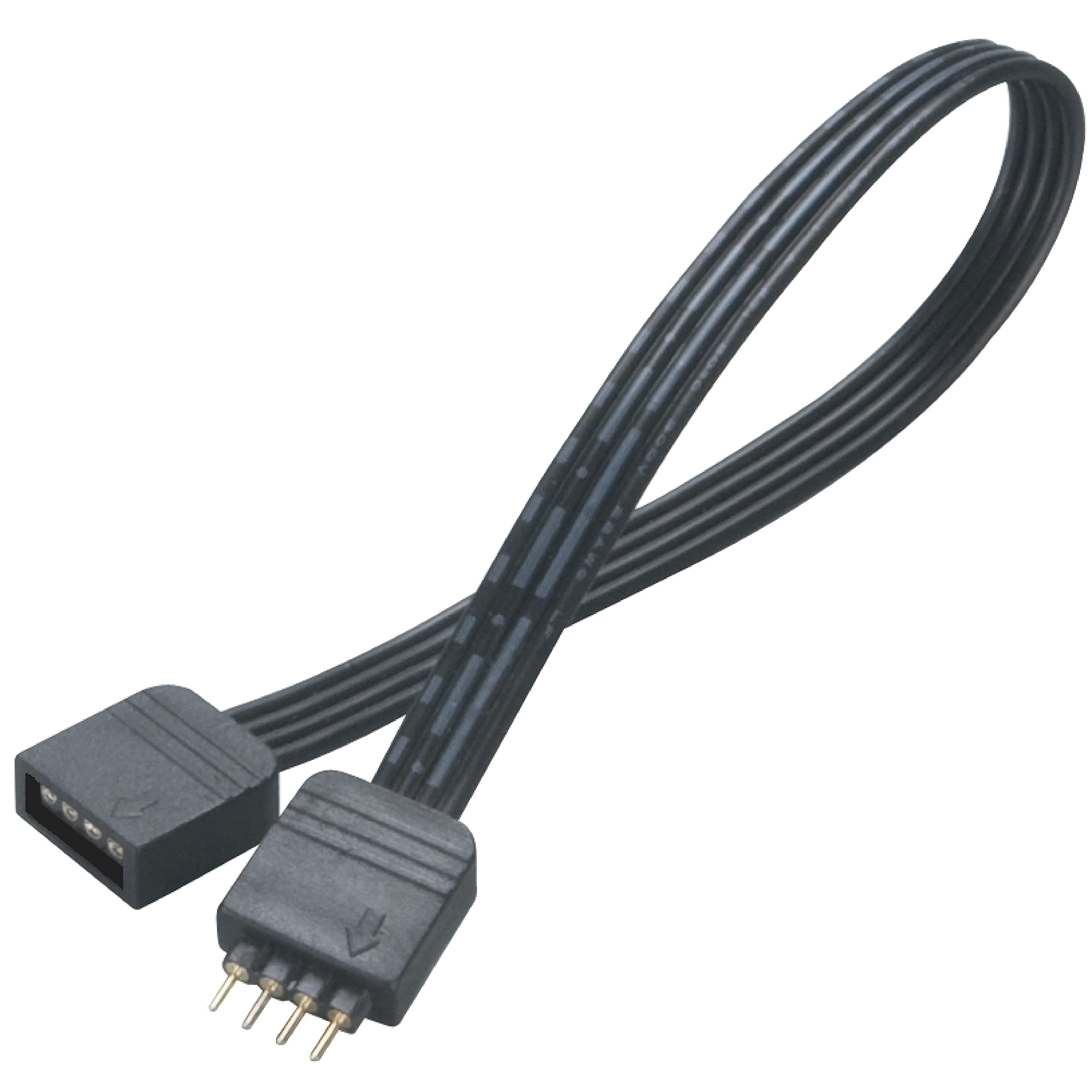 Akasa LED Strip Light Extension Cable | 4-Pin RGB | 200mm | AK-CBLD01-20BK
