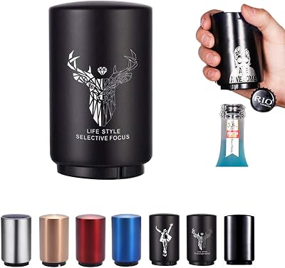 SUOXU Stainless Steel Magnetic Automatic Bottle Opener for Weak Hands Arthritis