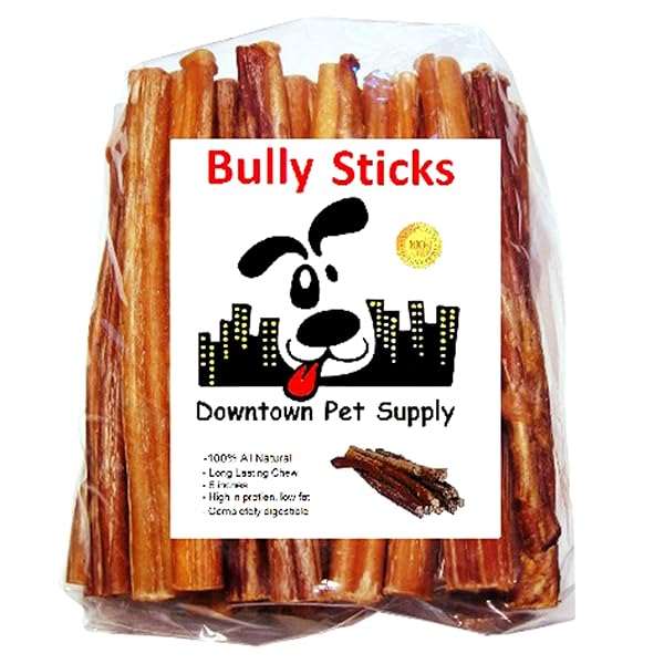 DOWNTOWN PET SUPPLY BULLY STICKS – 6″ REGULAR – 12 PACK -SOUTH AMERICA & TURKEY