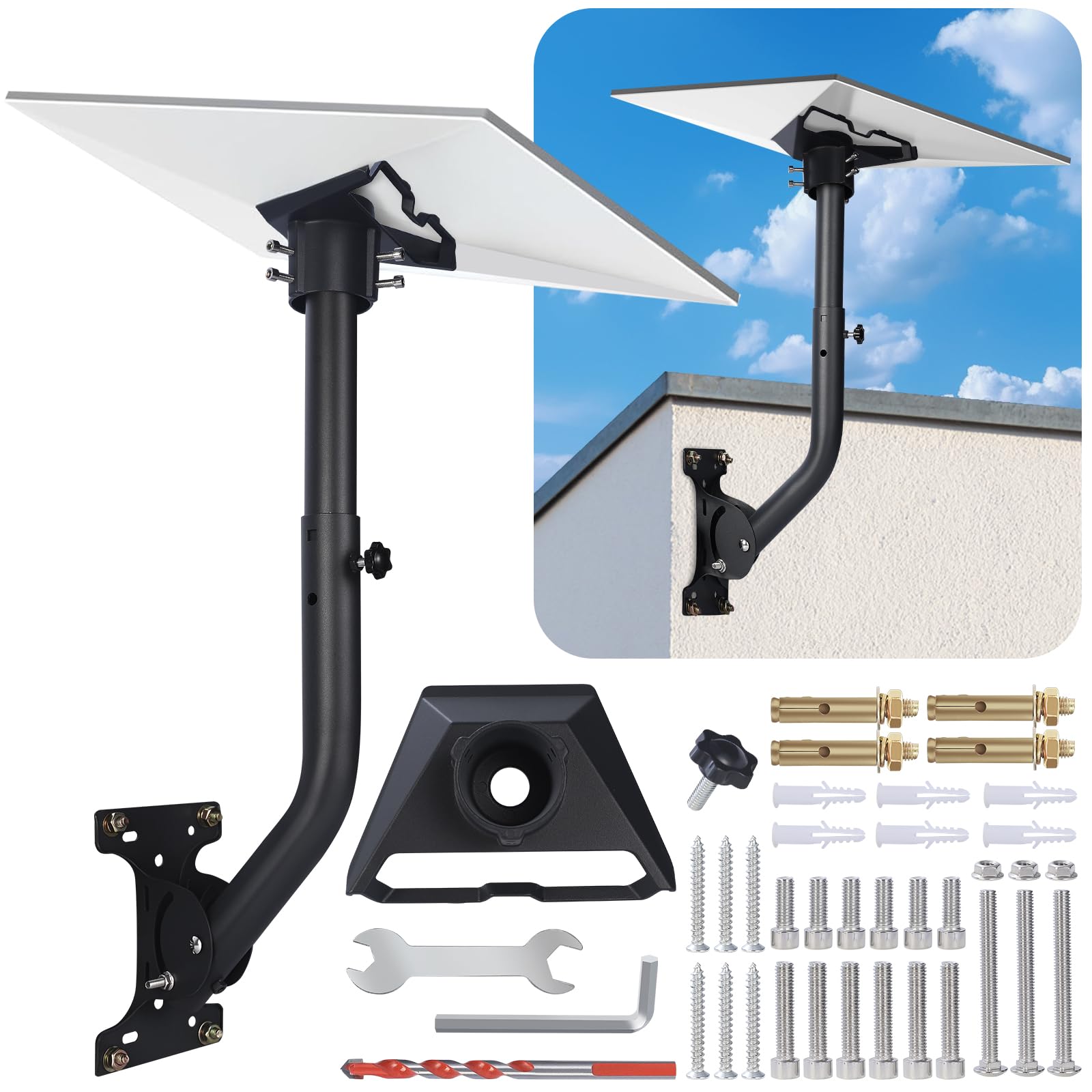 Photo 1 of Gen 3 Starlink Mount, Adjustable Starlink Gen 3 Mount, Starlink Mounting Kit for V3 Starlink Standard Dish-Include Starlink Gen 3 Pipe Adapter