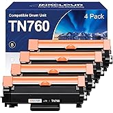 TN760 High Yield Compatible Black Toner Cartridge for Brother TN-760 730 TN730 for HL-L2350DW L2395DW L2390DW HL-L2370DW MFC-L2750DW MFC-L2710DW MFC-L2730DW DCP-L2550DW Laser Printer (4 Pack)