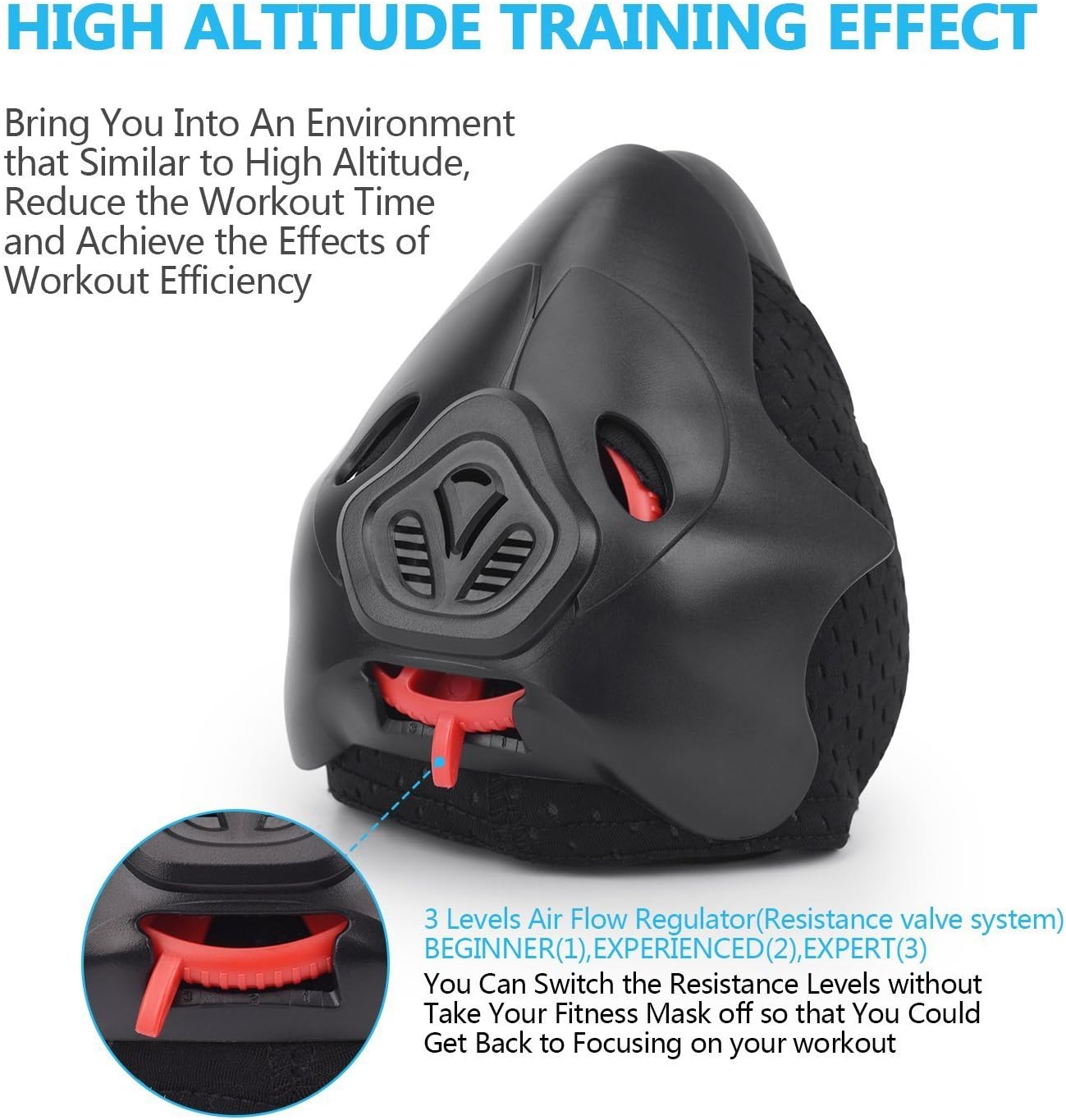 Sport Workout Training Mask Hypoxic Breathing Resistance Mask ...