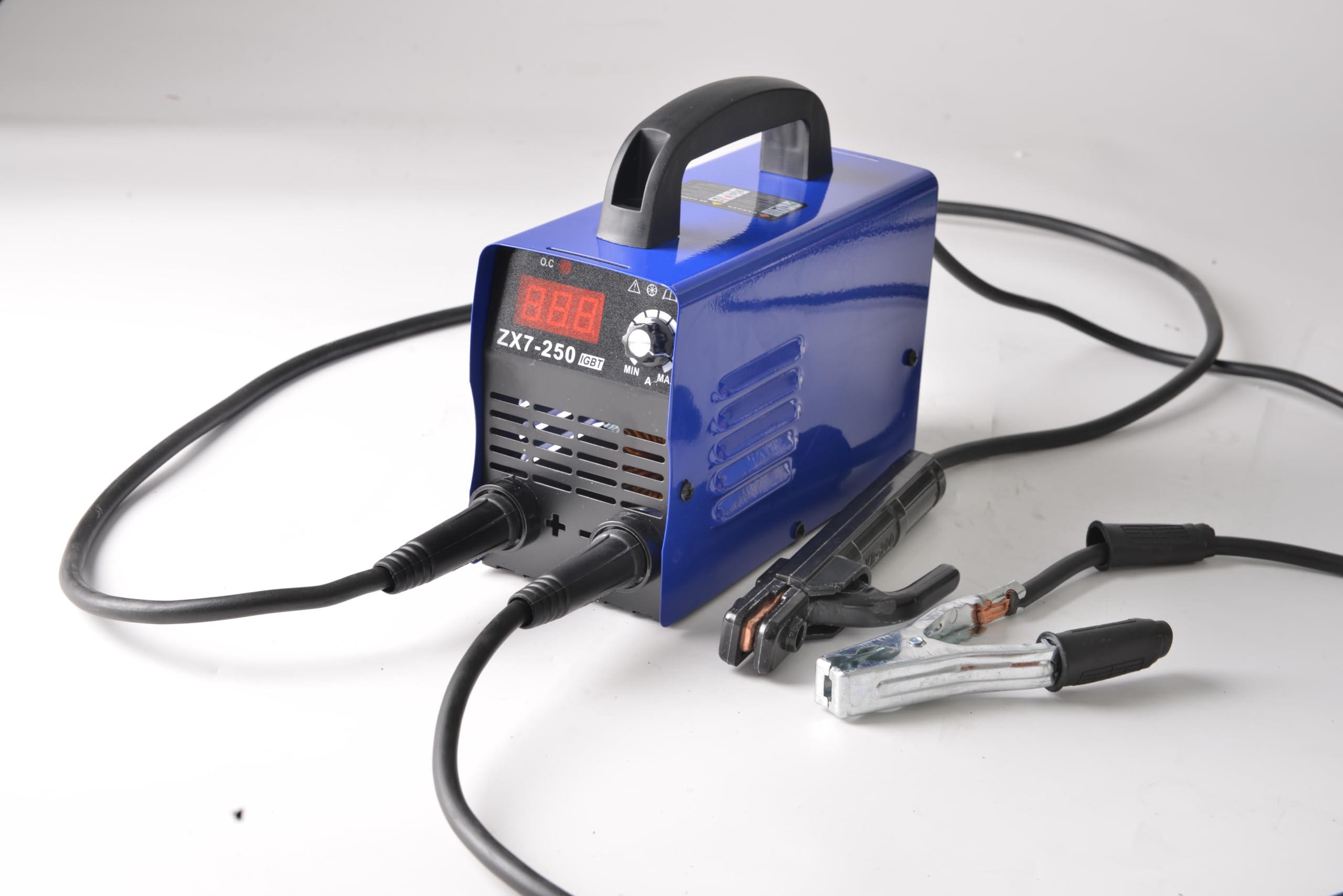 PLASMARGON ZX7-250A ARC Mini Inverter Welder Machine Stick Welder Portable MMA Welder IGBT Digital Display Hot Start Welding Machine with Electrode Holder, Work Clamp