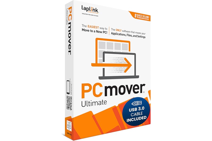 Laplink PCmover Ultimate 11 - Migration of your Applications, Files and Settings from an Old PC to a New PC - Data Transfer S