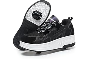 HOVERKICKES Kids Roller Skate Shoes with Detachable Wheels Roller Sneakers for Boys Girls Deformation Wheeled Shoes