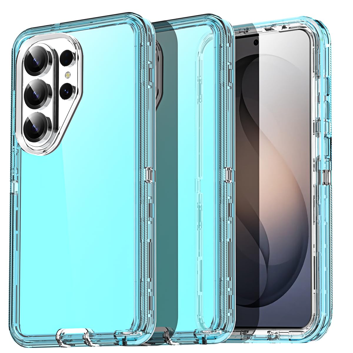 AICase for Samsung Galaxy S26 Ultra Case Clear 3 in 1 Heavy Duty Drop Protection Full Body Rugged Shockproof/Dust Proof 3-Layer Military Protective Tough Durable Cover for Samsung S26 Ultra 6.9"_4