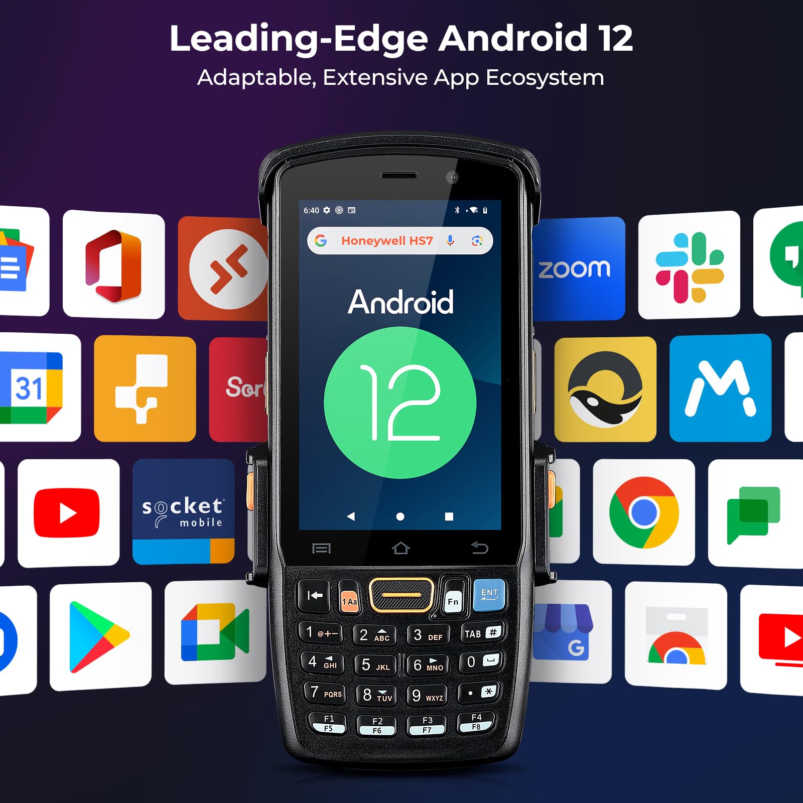 MUNBYN Android Barcode Scanner 082Pro, Android 12 PDA, Equipped with Honeywell HS7 Bar Code Scan Engine, IP67 Handheld Mobile Computer for Inventory Tracking, Warehouse, Logistics 2025