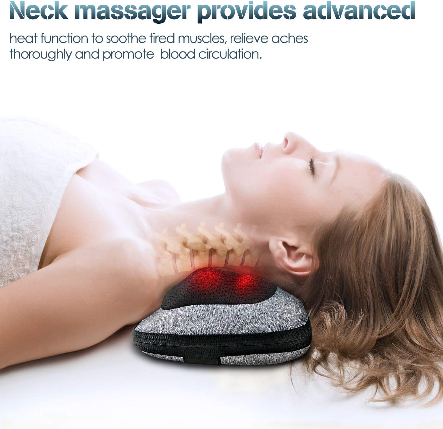 VIKTOR JURGEN Back Massager, Neck Massager with Heat, Massage Pillow Gifts for Men & Women, Electric Shiatsu Back Massager, Deep Kneading Shoulder Massager for Full Body Muscle,Massage at Home, Car: Health & Personal Care
