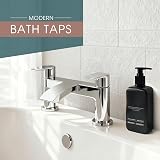 Hapilife Bath Tap Waterfall Mixer Chrome 2 Holes Deck Mounted Mono view 9