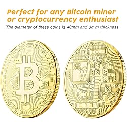 Naturiway 5Pcs Bitcoin Coin, Bitcoin Commemorative