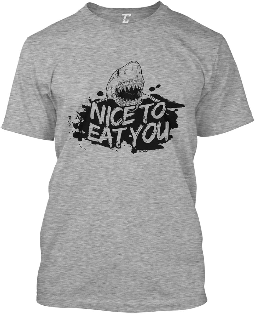 Nice to Eat You - Shark Jaws Chomp Funny Men's T-Shirt