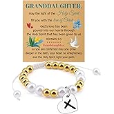 Mwphuy Christian Gift for Granddaughter Religious Bracelet Granddaughter Gifts from Grandma Faith Confirmation Baptism Christmas Birthday Gifts for Girls Teens Women Christian Bracelet Jewelry Gift