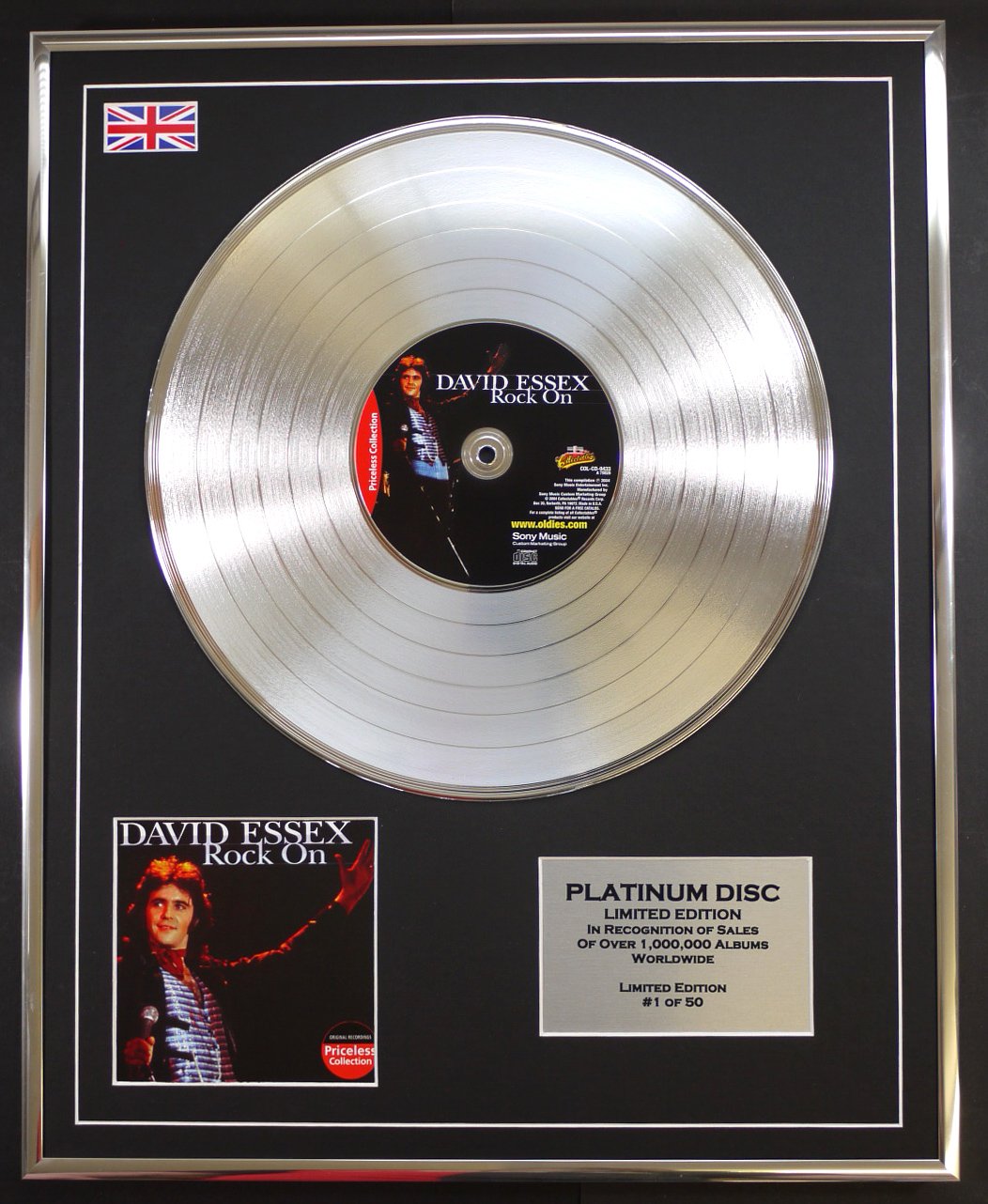 DAVID ESSEX/LTD EDITION CD PLATINUM DISC/ROCK ON