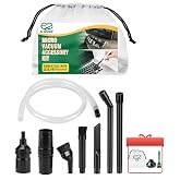 EZ SPARES 1-1/4" Micro Crevice Kit, Keyboard Car Vent Tools with Bag | Boosts suction in tight gaps and corners. Great for wood dust, pet hair, keyboard, car vents. Storage pouch included.