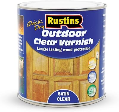 Rustins Quick Dry Outdoor Clear Varnish 1L Satin