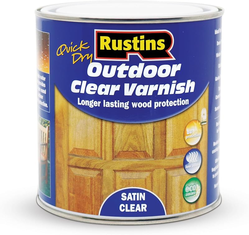 Rustins Quick Dry Outdoor Clear Varnish 1L Satin