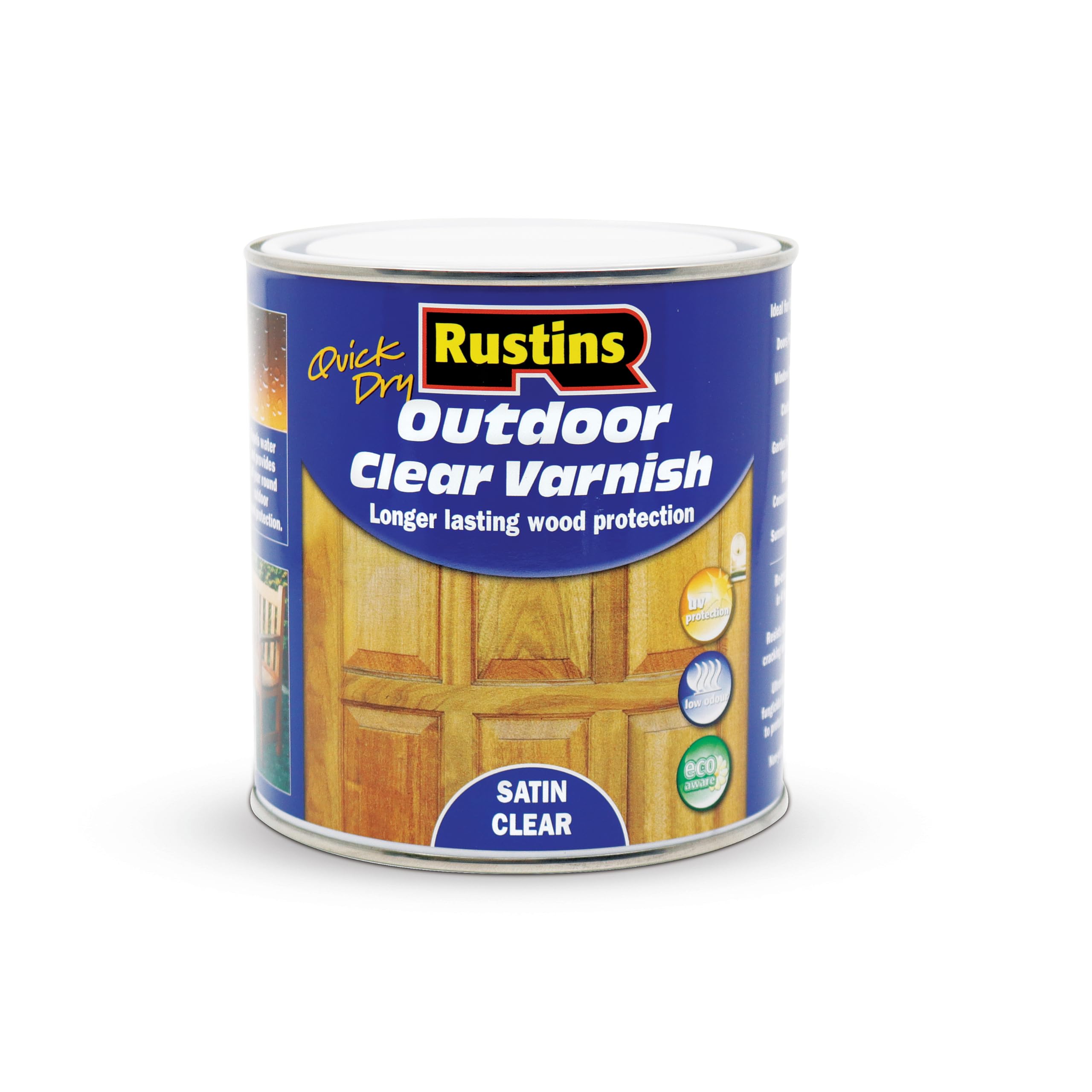 Rustins Quick Dry Outdoor Clear Varnish 1L Satin