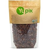 Yupik Organic Sultana Raisins, 1 kg, Gluten-Free, Kosher, Non-GMO, Vegan, Whole Dried Fruits, Naturally Sweet, No Added Sugar