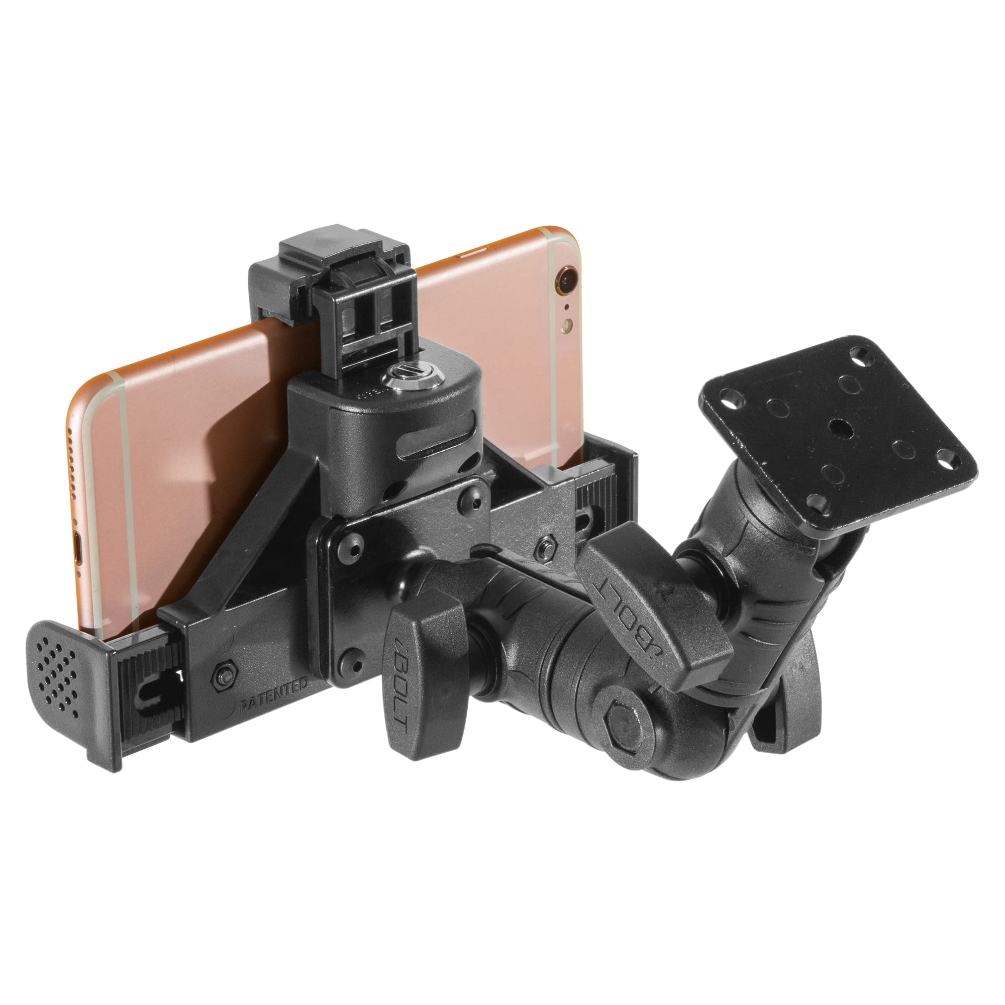 iBolt Phone Lock'n Dock DynaMount 360- Heavy Duty Industrial Composite Locking Multi-Angle Drill Base Mount for Smartphones- for Trucks/Vehicles/Wall Mount : Great for Telematics, Fleets, and More