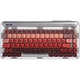 LOFREE DOT Lipstick Elegant 84 Keys Mechanical Keyboard, White Backlit Hot-Swappable Rechargeable Wireless Keyboard with Gasket Design, 3 Modes Connection for Windows, macOS/GATERON Linear Switches