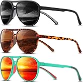 KUGUAOK Polarized Aviator Sunglasses for Women Men Sports Style UV400 Protection Running Sun Glasses Vintage Trendy Shades