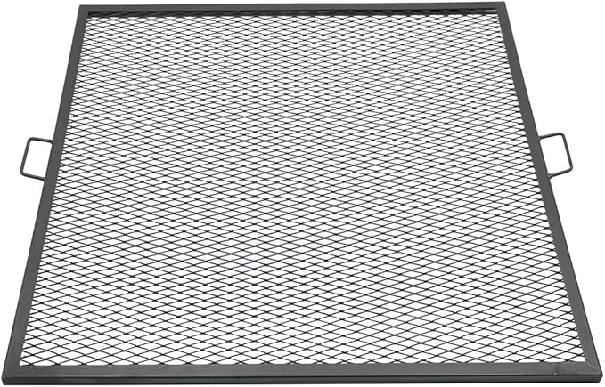 Sunnydaze X-Marks Fire Pit Cooking Grill Grate Square - 40 Inch