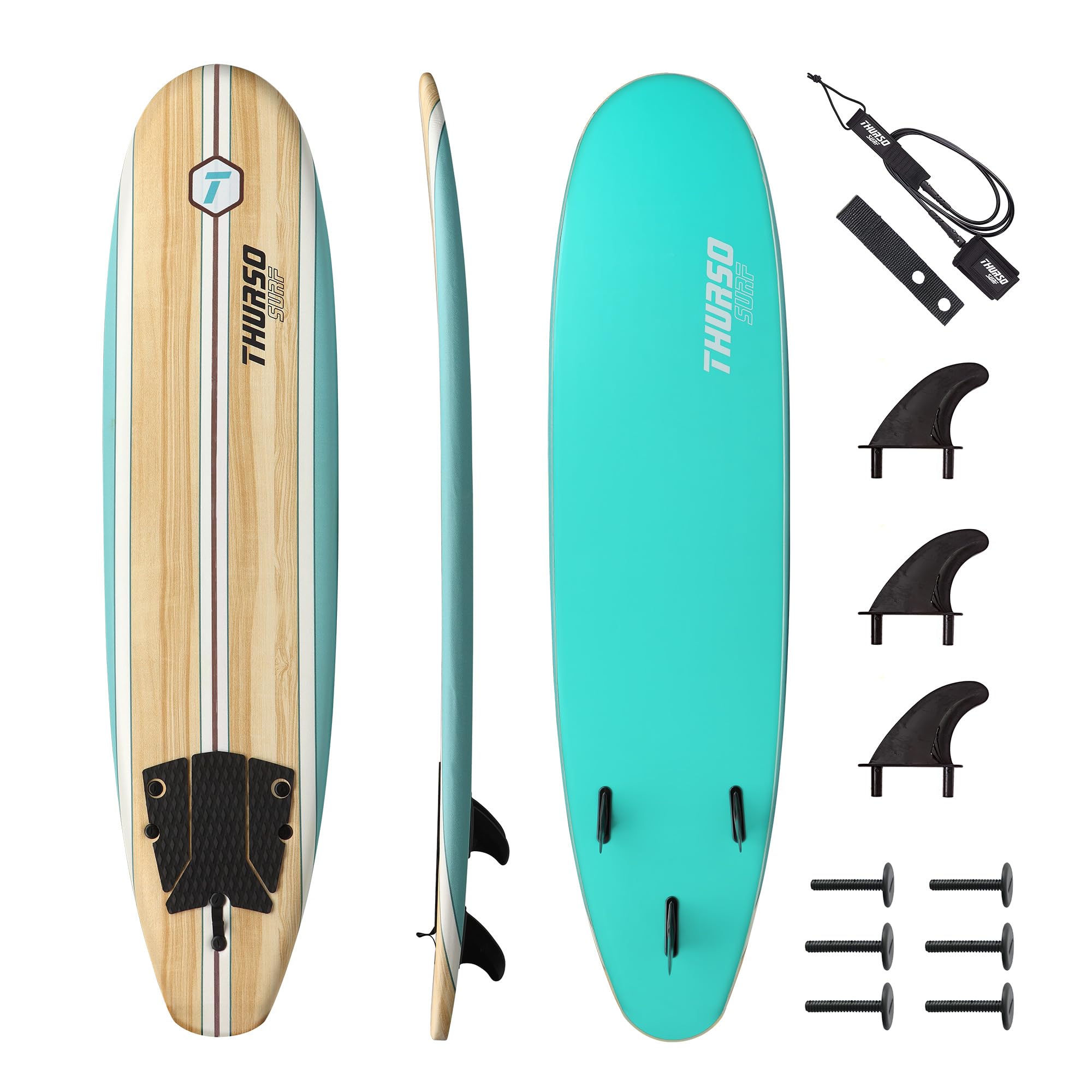 thumbnail image 2 of 10ft Storm Blade Soft Top Surfboard - Wax Free Foam Longboard For Beginners & Experienced Surfers 2 of 10