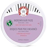 First Aid Beauty - Ingrown Hair Pads with BHA + AHA - Aftershave Treatment Pads to Help Prevent Razor Bumps for Men & Women - Exfoliate Underarms & Bikini Area - Compostable for Daily Use - 28 Pads