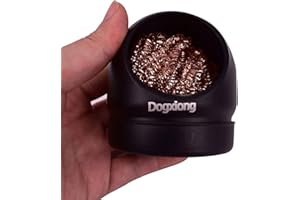 DOGXIONG Welding Soldering Solder Iron Tip Cleaner Cleaning Steel Wire W/Stand Set Holder Black