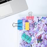 Northern Brothers Large Foldback Binder Clips 41mm 51mm 30Pcs Assorted Colours view 5