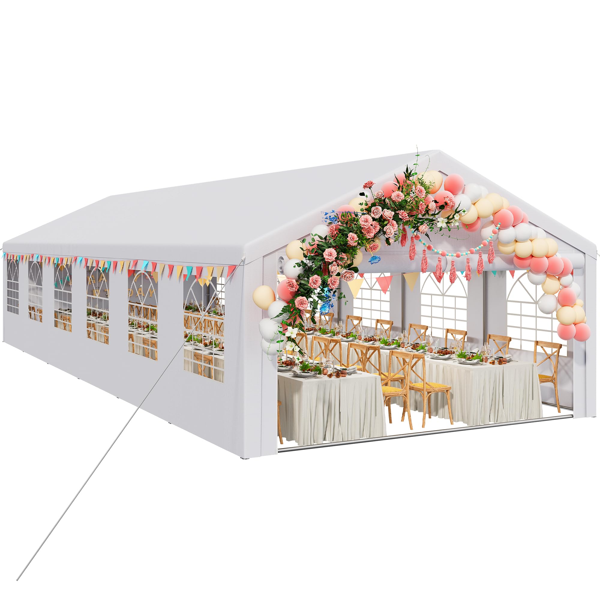 Photo 1 of ****************INCOMPLETE ITEM, THIS IS ONLY 1 BOX IN A MULTI BOX SET*****************
YITAHOME 20x40FT Party Tent Heavy Duty Wedding Tent Event Shelters Outdoor Canopy Upgraded Galvanized Steel Carport with Removable Sidewall Windows for Commercial and 
