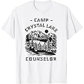 Summer Crystal Camp Halloween Retro 1980 Clear Lake Friday T-Shirt