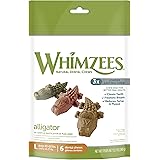 WHIMZEES Dental Treats for Large Dogs 40-60+ lbs, Natural, Grain Free, Dog Chews, Cleans Teeth, Freshens Breath, Reduces Tart