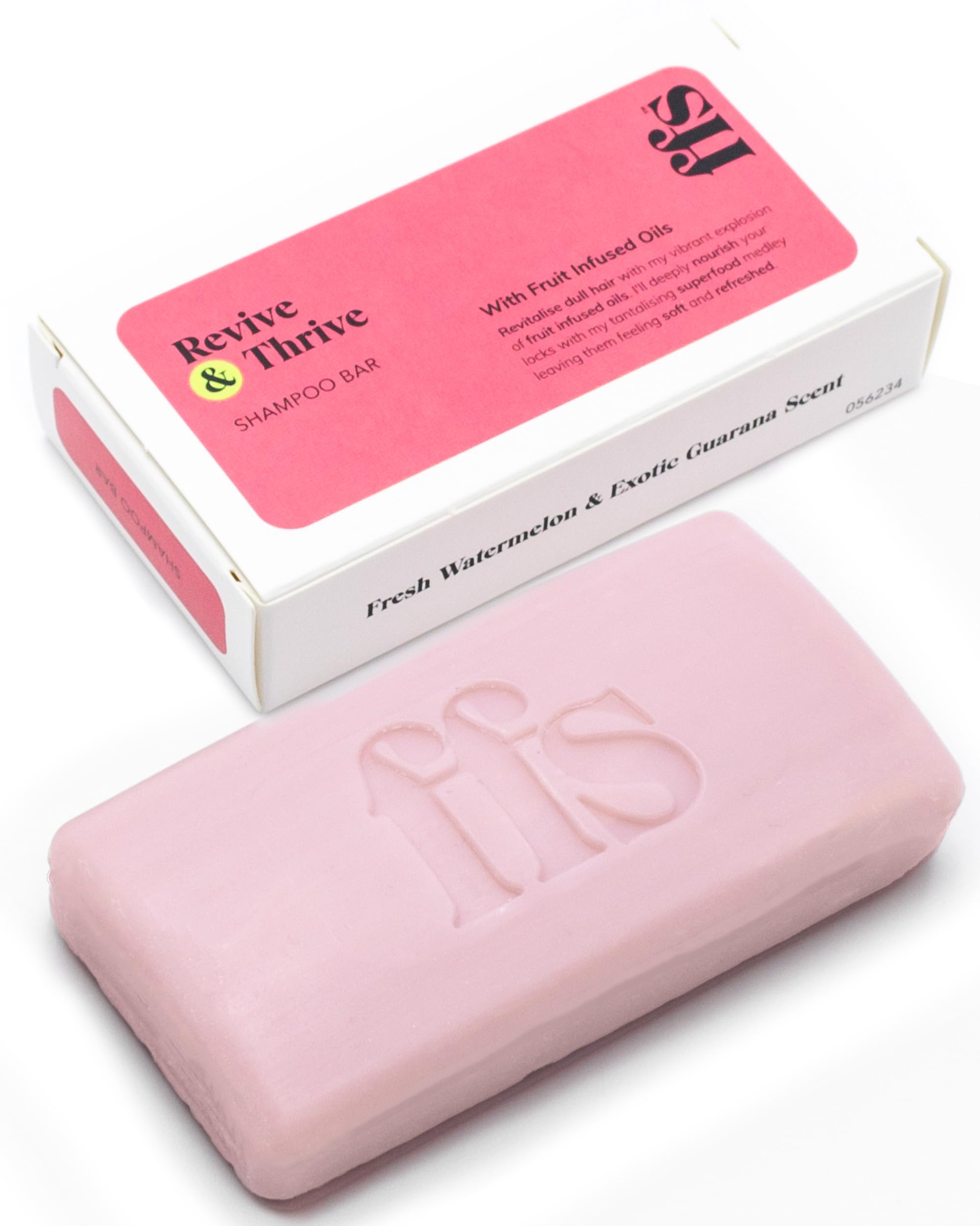Revive & Thrive Solid Shampoo Bar - Cruelty-Free, Vegan & Sulphate Free Travel Shampoo Bar w/Avocado Oil, Mango Oil, Cranberry, Strawberry, Raspberry Seed Oil for Dull Hair - FFS Beauty Bar