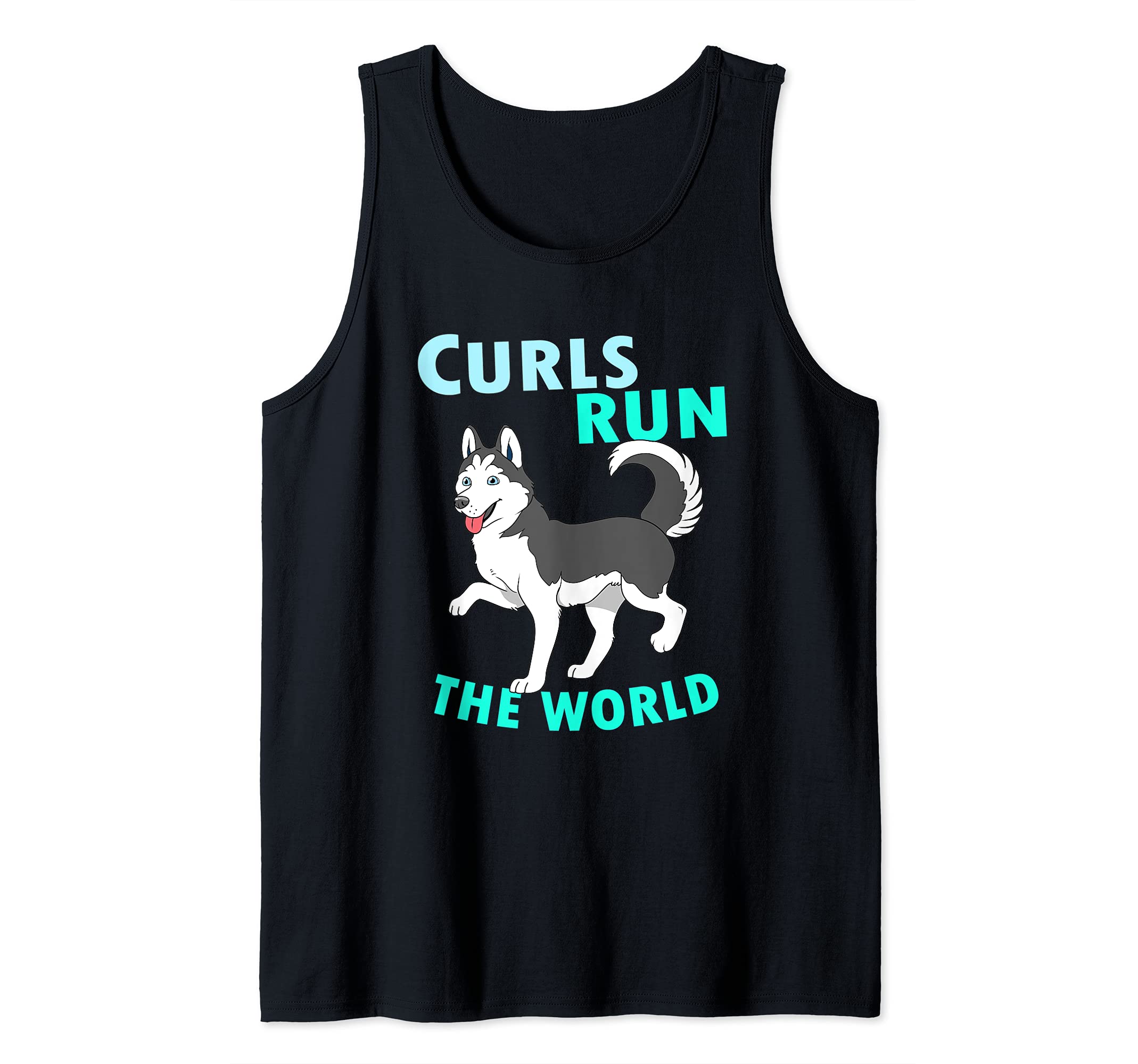 Siberian Husky Curls Tank Top