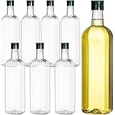 Yopay 8 Pack 32OZ Plastic Empty Bottles with Cap, Long Neck Wine Bottles for Liquor BPA-Free, Reusable Beer Soda Olive Oil Bottle, Leakproof Container for Juice Shaved Ice Flavoring Syrup