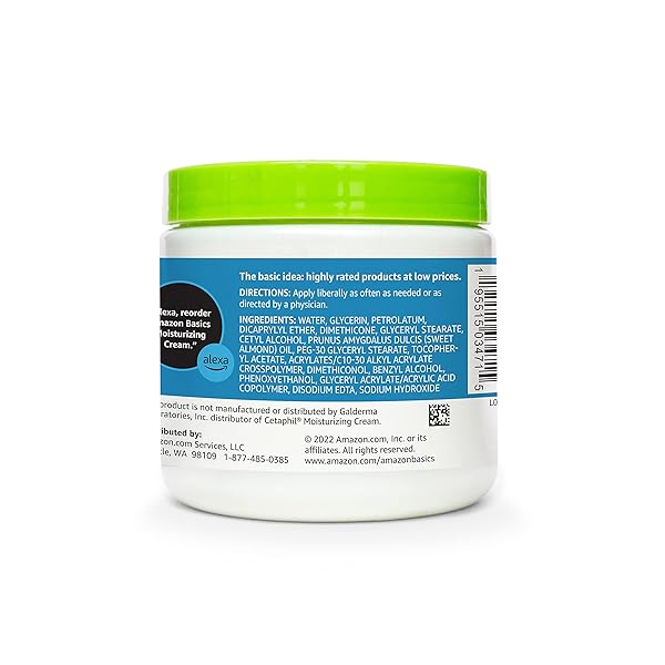 AMAZON BASICS ULTRA MOISTURIZING SKIN CREAM FOR DRY & SENSITIVE SKIN, DERMATOLOGIST TESTED, FRAGRANCE FREE, 16 OUNCE, 1 POUND (PACK OF 1) (PREVIOUSLY SOLIMO)