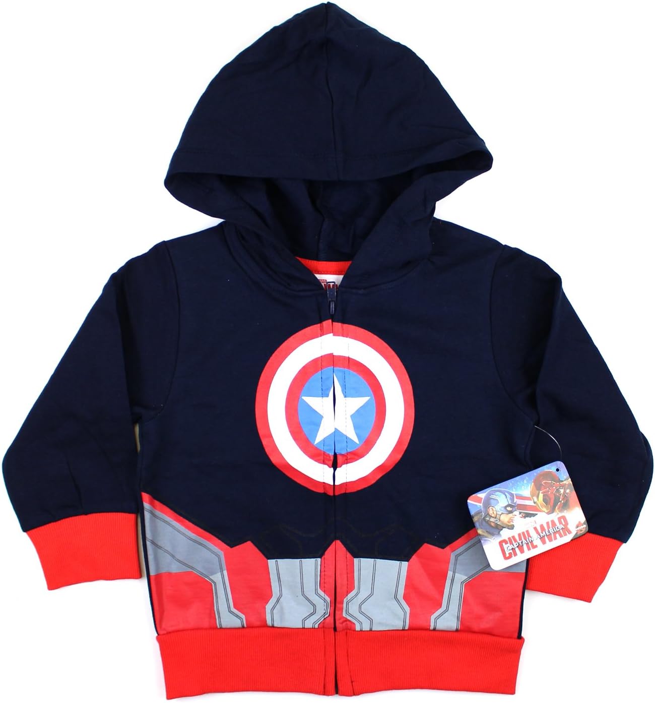 Kids Comic Superhero Zip-UP Fleece Hoodie