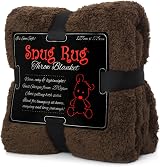 Snug Rug Sherpa Fleece Throw Blanket 127x178cm Chocolate Brown