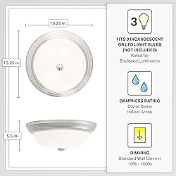 DESIGNERS FOUNTAIN 3-Light Flush Mount Ceiling