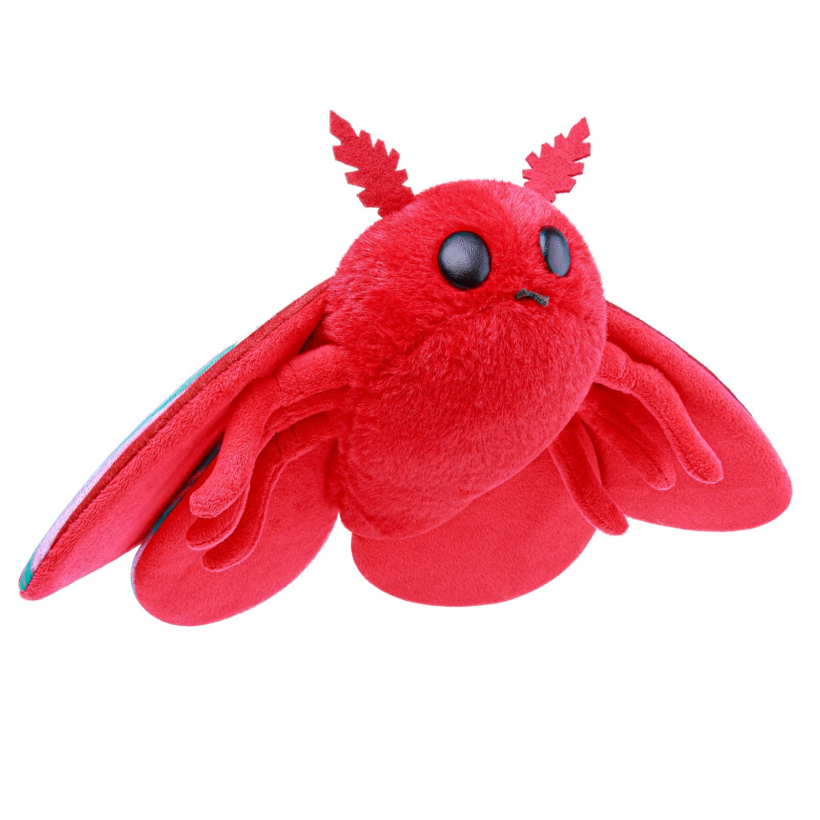 lilizzhoumax Cute silk moth Plush Toy 10.62inch Soft Realistic silk moth Stuffed Animal for Kids Insect lovers Boys and Girls Gifts Home Decoration red green