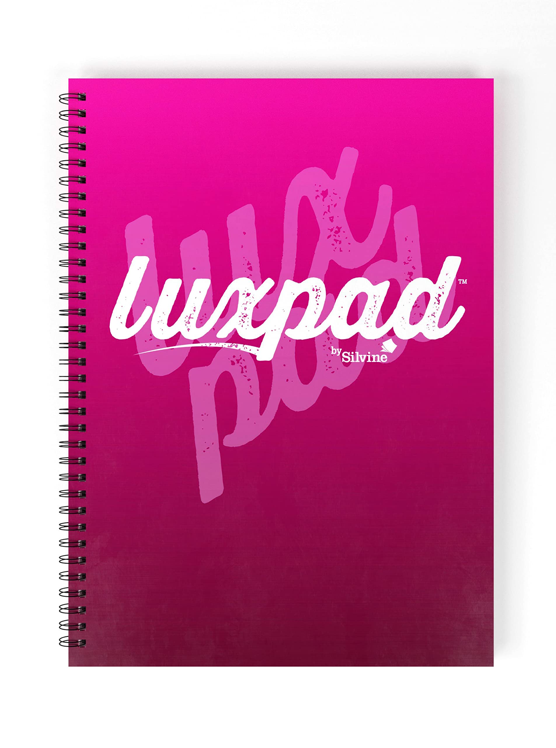 Silvine Luxpad A4 Twin Wire Hardback Notebook with 140 Feint Ruled Pages and Durable Casebound Covers