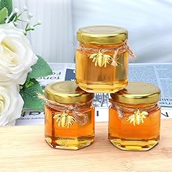 XING-RUIYANG 60 pack 1.5 oz Mini Honey Jars，baby