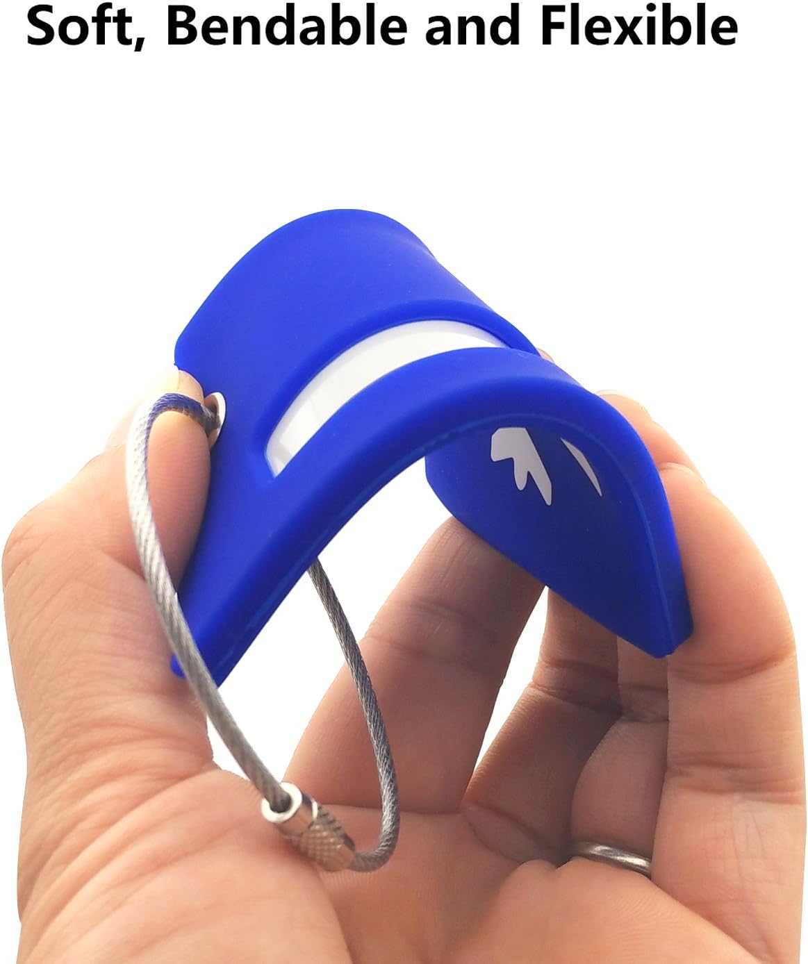 Silicone Luggage Tag with Name ID Card Perfect to Quickly Spot Luggage Suitcase By Ovener (Blue 5 Pack Tags) - Image 4