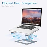 BoYata Laptop Stand Height Adjustable Ventilated Ergonomic 10-17 inch Grey view 5